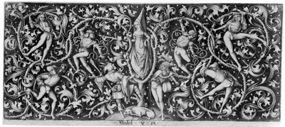 Ornament with Morris Dancers by Israhel van Meckenem the younger